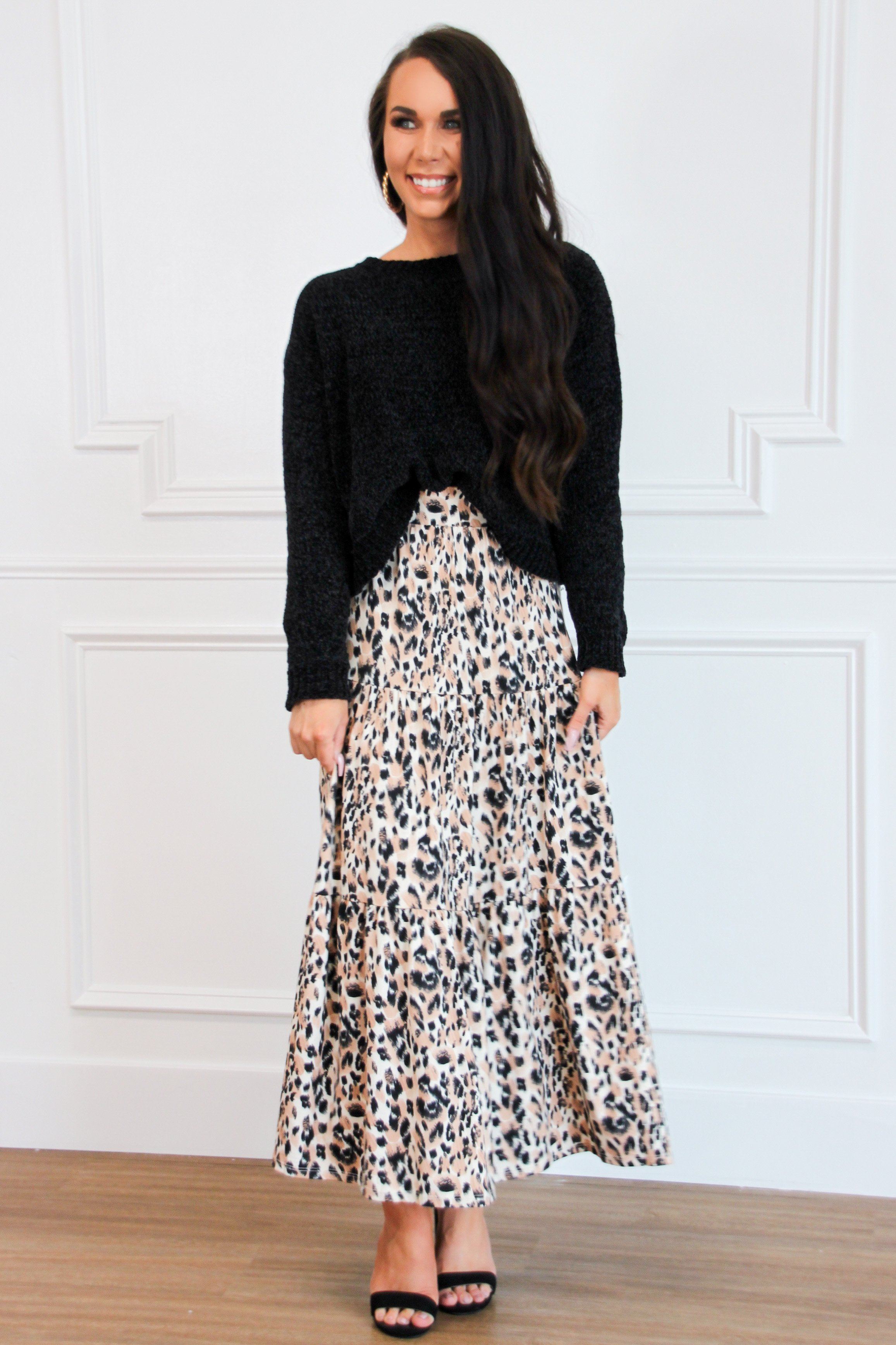 Gemma Maxi Skirt: Leopard