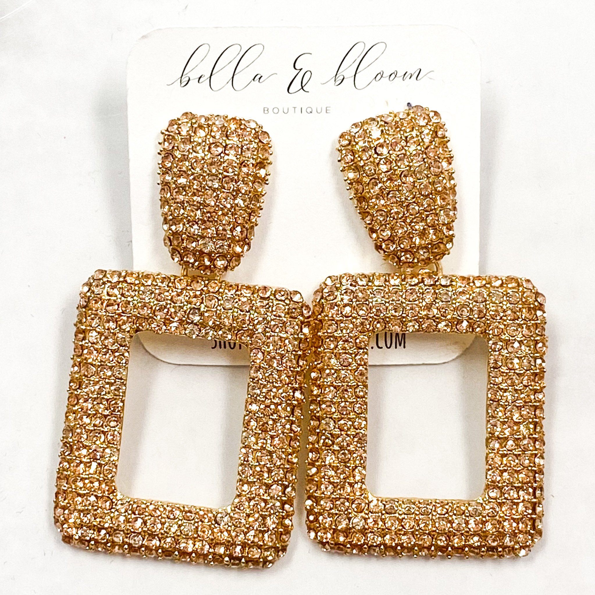 Glam Gal Earrings: Gold/Rose Gold