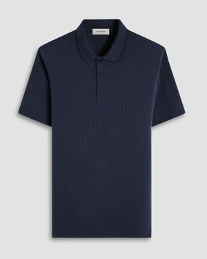 Bugatchi Oscar Ottoman Polo Shirt (Black) - Franco's Fine Clothier