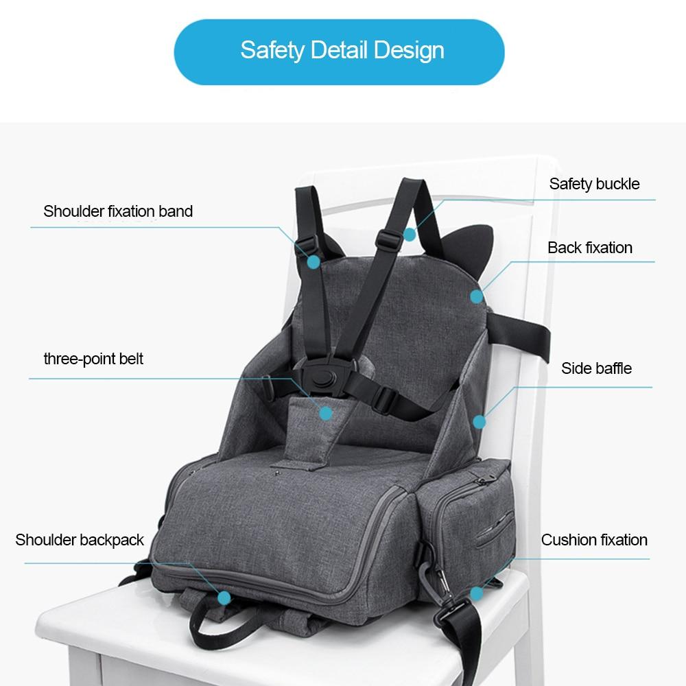 Portable High Chair Seat And Diaper Bag Combo Purpliki