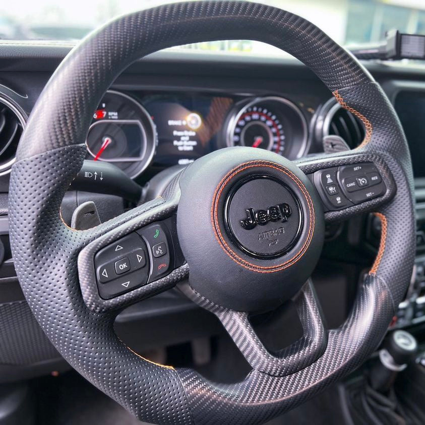 Jeep Wrangler JK (2007-2018) Exposed Carbon Steering Wheel Project Kahn |  