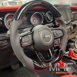 2018-2022 JT / JL “Paino Black / Red” Jeep Wrangler Steering Wheel –  MHFAutoLighting