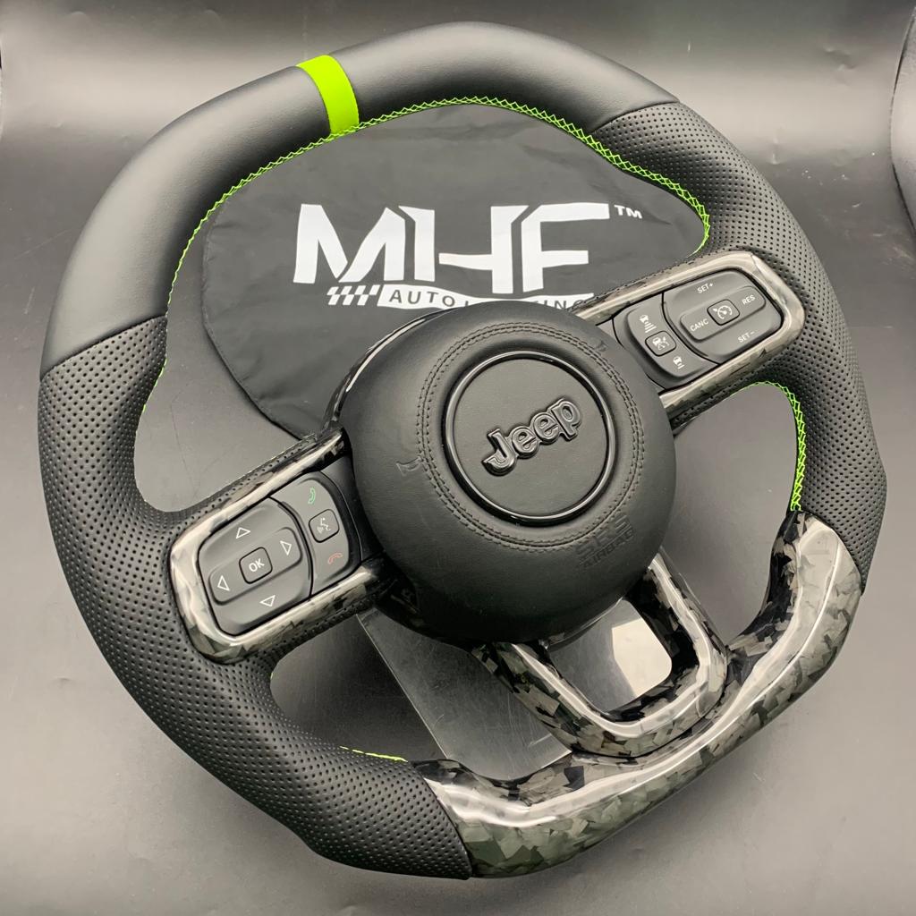 2018-2022 JT / JL “Perforated Leather / Neon” Forged Carbon Jeep Wrang –  MHFAutoLighting