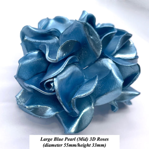 Mid Blue Pearl Sugar Roses