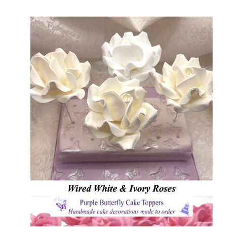 Wired White Ivory Roses