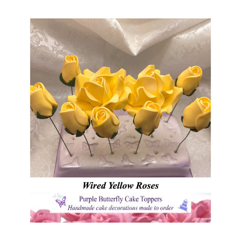 Wired Yellow Roses