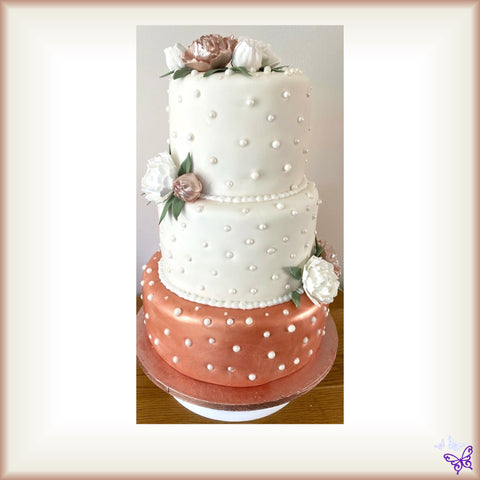 Rose Gold Peony Cake!