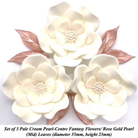 Pale Cream Fantasy Flowers