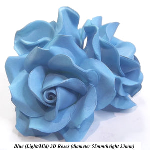 Non-Wired Large Blue Sugar Roses