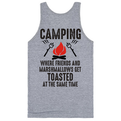 Camping Where Friends And Marshmallows Get Toasted At The Same Time T-Shirt - happycamperoutfitters