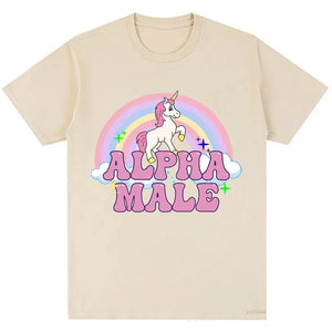 Alpha Male Rainbow Unicorn Tee - AESTHEDEX