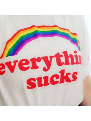 Everything Sucks Rainbow Tee - AESTHEDEX