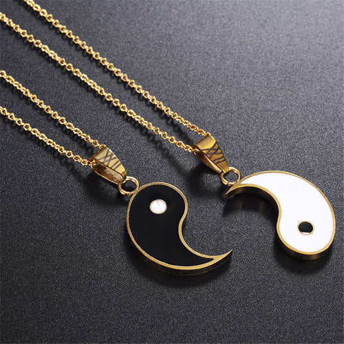 Yin & Yang Matching Gold Necklaces