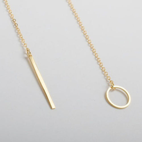 Y Shaped Circle Necklace
