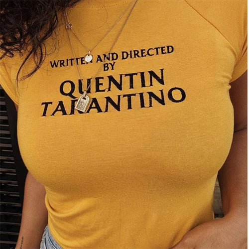 Written and Directed by Quentin Tarantino Cropped Tee