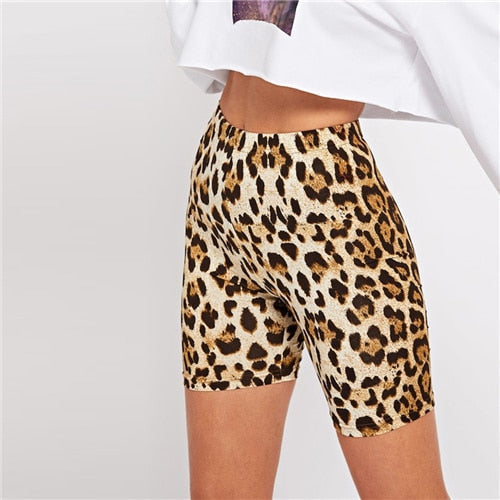 Leopard Crop Short Leggings