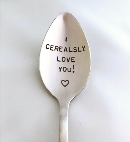 Download Kitchen Dining Love You More Hand Stamped Stainless Steel Spoon Dining Serving