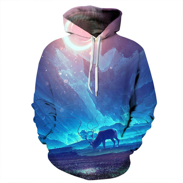 3d deer hoodies