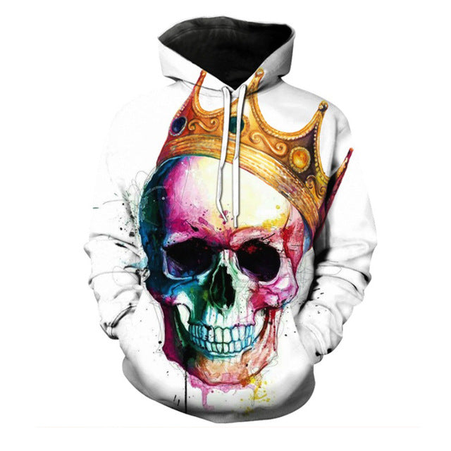 plus size skull hoodie