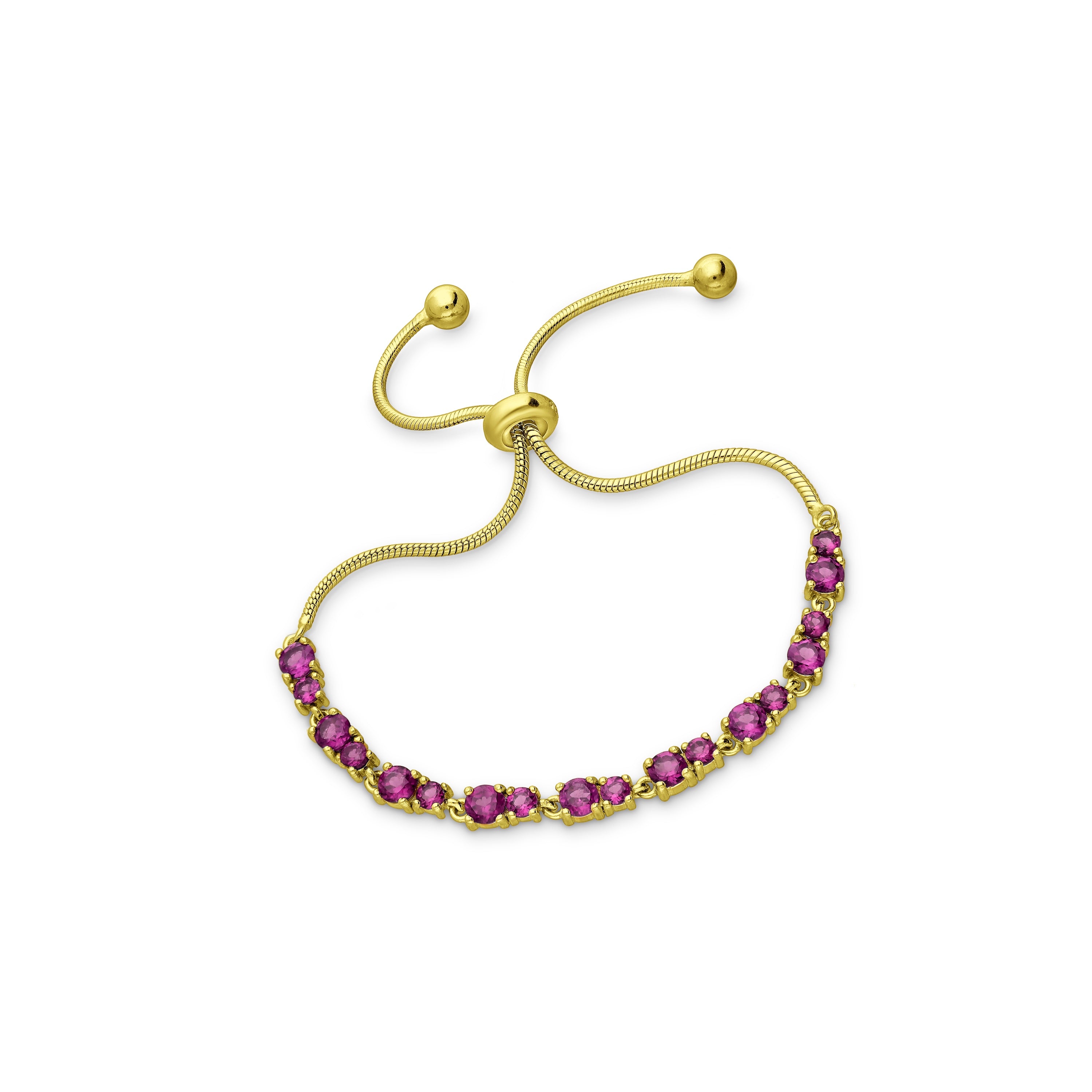 Rhodolite Crystal Bracelet lilllllm 