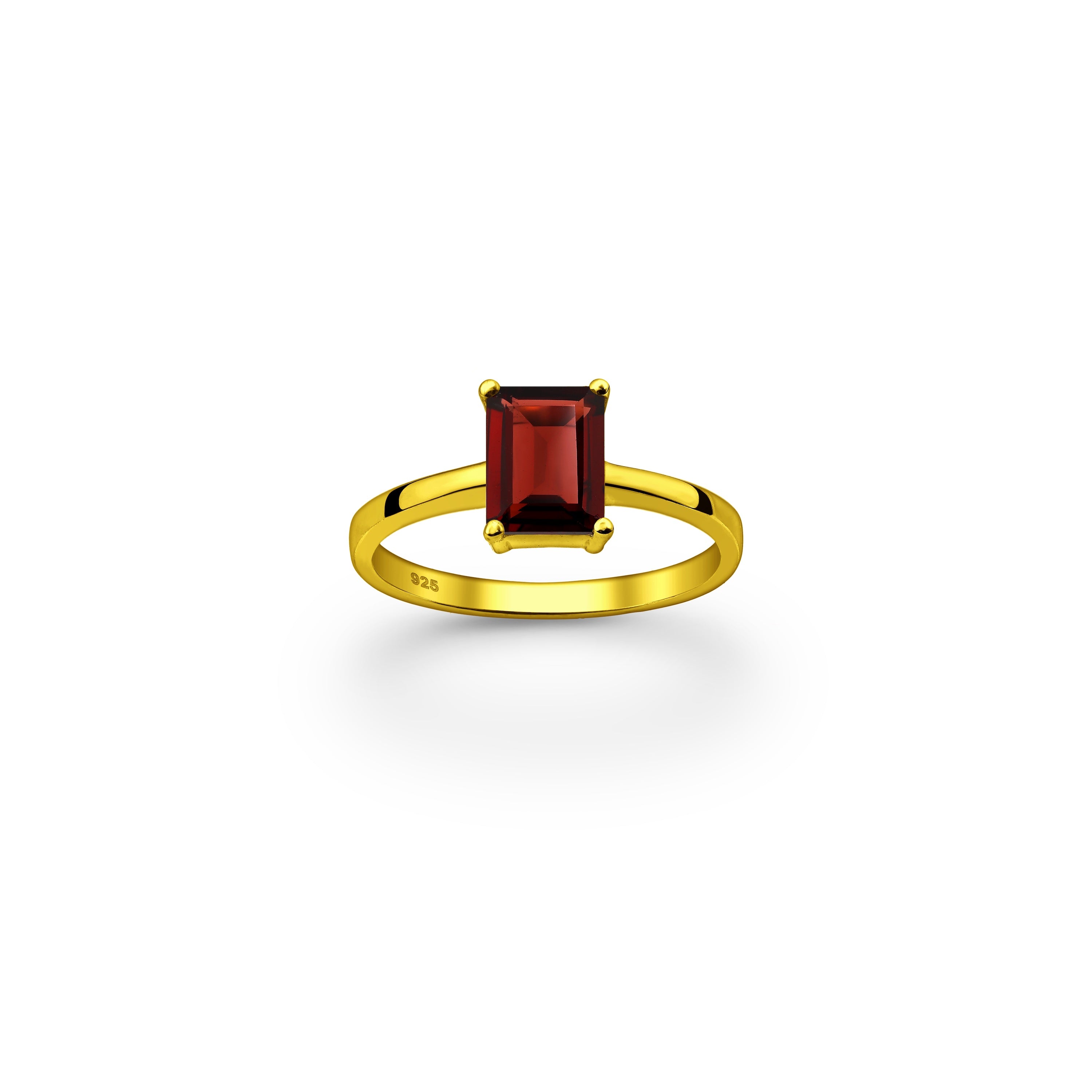 Fire Angel Garnet Crystal Ring