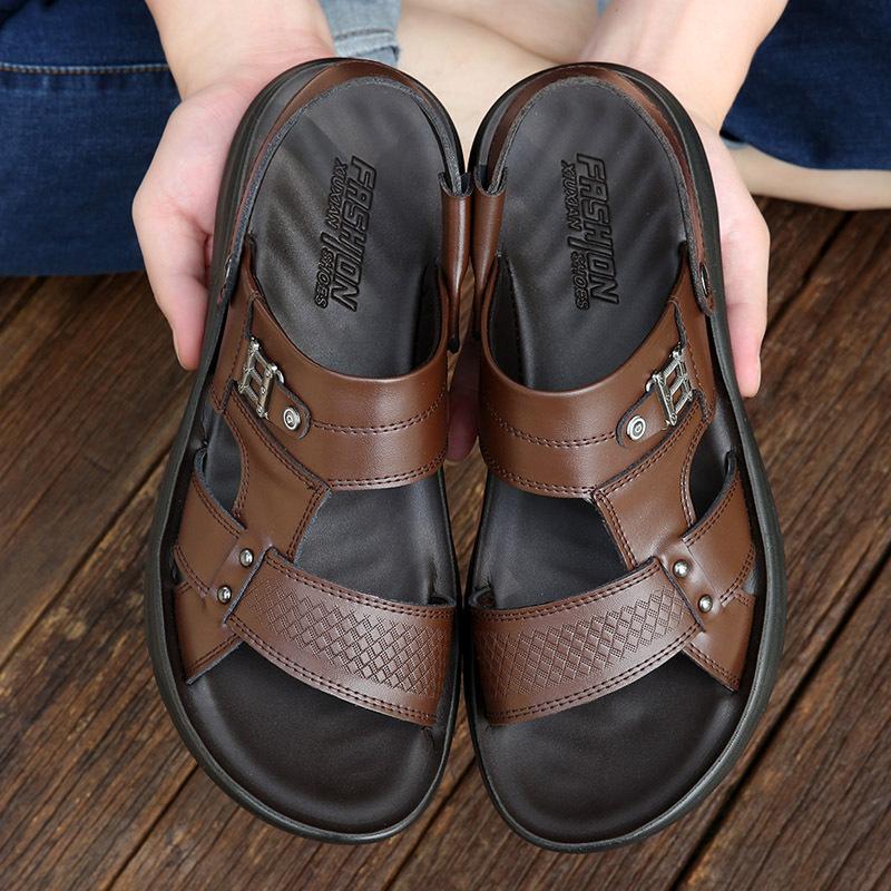 Men's peep toe slingback sandals | Fashion casual slip on summer shoes ...