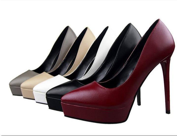 Women's platform heels closed toe stiletto heels