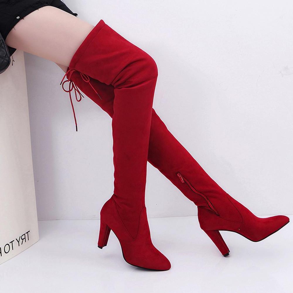 Thigh high heeled boots | Over the knee stiletto boots – Fashionshoeshouse