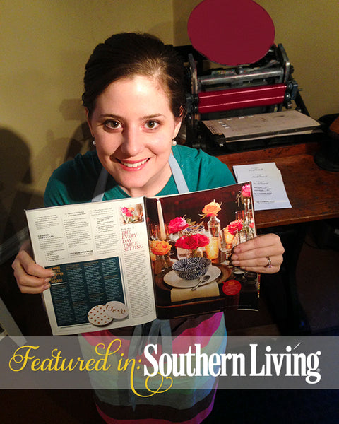 southern living letterpress coaster