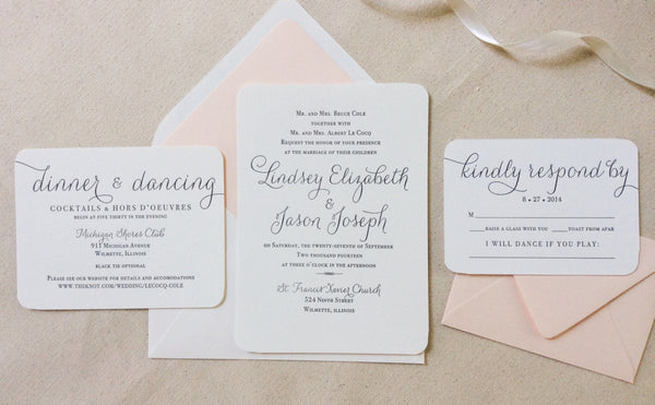 letterpress wedding invitation suite verbena