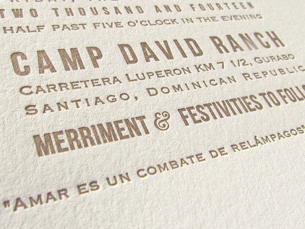 letterpress wedding invitations mint and gold