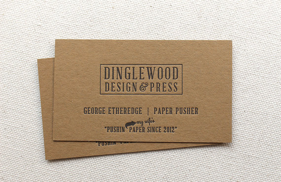 letterpress business card stationery