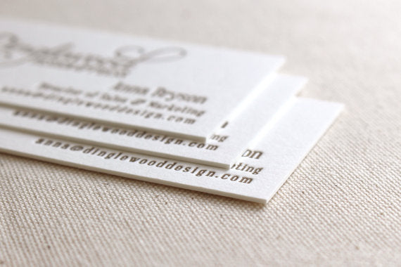 letterpress business card stationery