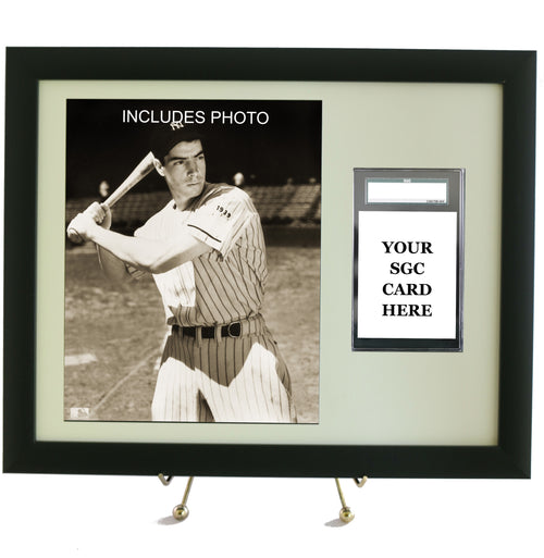 Sports Card Frame for YOUR Graded SGC Joe DiMaggio Card (INCLUDES PHOTO)