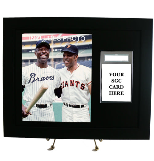 Sports Card Frame for YOUR SGC Graded Willie Mays Card (INCLUDES PHOTO)
