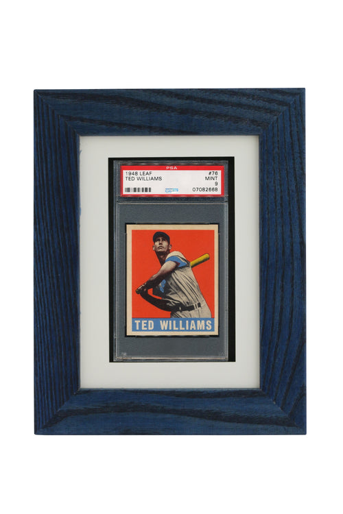 PSA Sports Card Framed Display-New White with Blue Frame