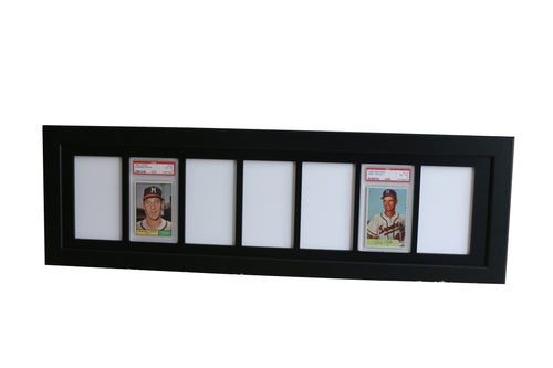 Framed Display for (7) PSA Graded Sports Cards or Pokemon Cards-NEW