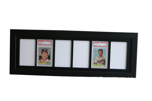 Framed Display for (6) PSA Graded Sports Cards or Pokemon Cards-NEW