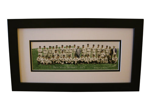 1927 NY Yankees COLORIZED Panoramic Team Print-Framed & Matted