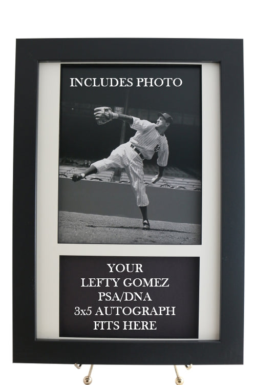 Display Frame for your LEFTY GOMEZ PSA  3x5 Autograph (INCLUDES PHOTO)