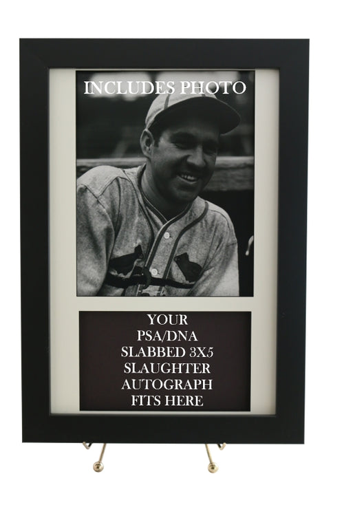 Display Frame for your Enos Slaughter PSA 3x5 Autograph (INCLUDES PHOTO)