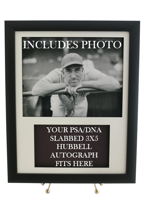 Display Frame for your CARL HUBBELL PSA 3x5 Autograph (INCLUDES PHOTO)