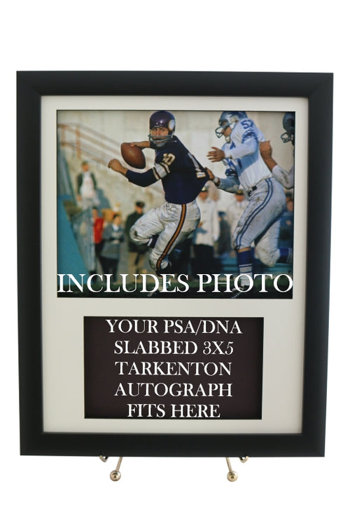 Display Frame for your FRAN TARKENTON PSA 3x5 Autograph (INCLUDES PHOTO)