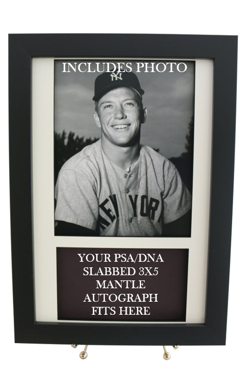 Display Frame for your MANTLE PSA 3x5 Autograph (INCLUDES PHOTO)