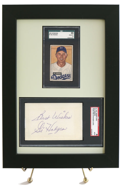 Framed Display for an SGC Card w/ 3x5 SGC/JSA Autograph Opening