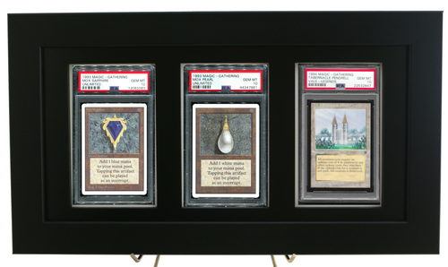 Framed Display for (3) PSA Magic The Gathering Cards