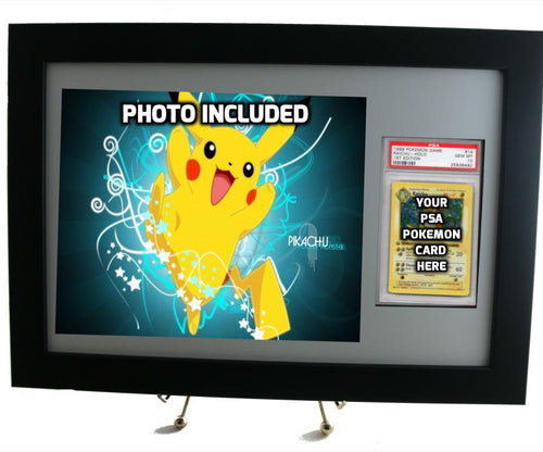 Pokemon Card Frame for YOUR PSA Pokemon Card (INCLUDES 8 x 10 PHOTO)