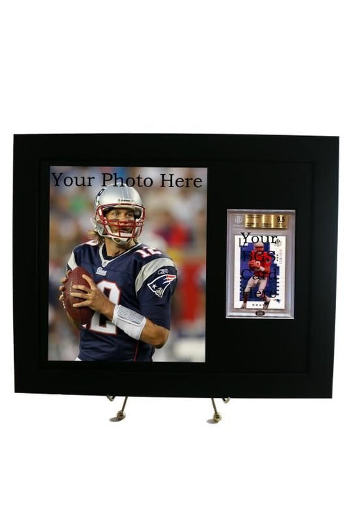 BGS Graded Sports Card Frame with 8 x 10 Photo Opening (New-Black Design)