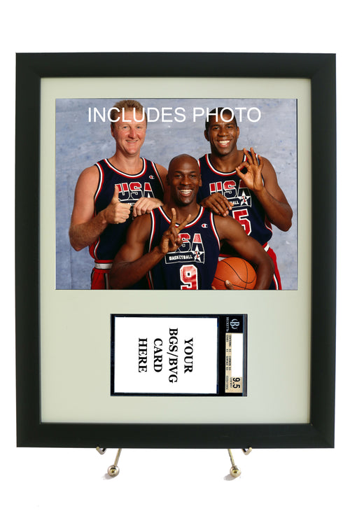 Sports Card Frame for YOUR BGS (Beckett) Larry Bird Card (INCLUDES PHOTO)