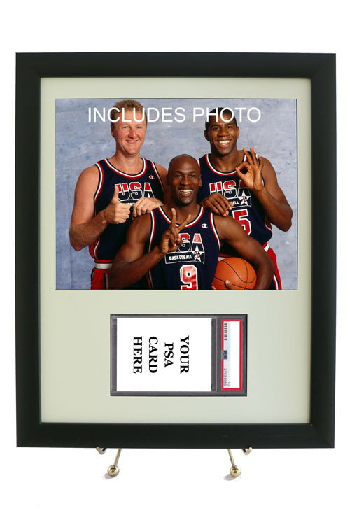 Sports Card Frame for YOUR PSA Magic Johnson Card (INCLUDES PHOTO)